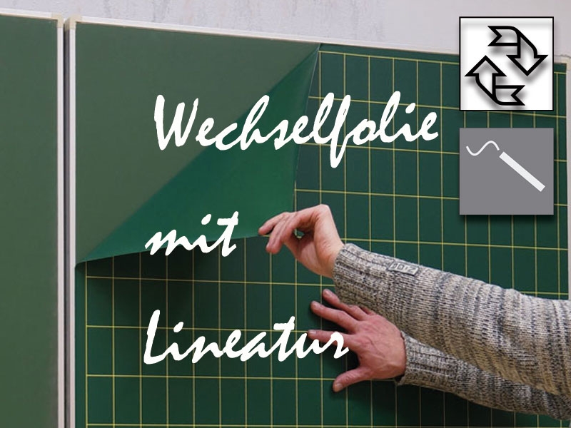 Wechselfolie mit Lineatur